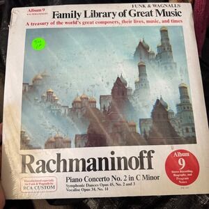 Rachmaninoff Piano Concerto No 2 Vinyl LP Funk & Wagnalls Album 9 RCA Custom NEW
